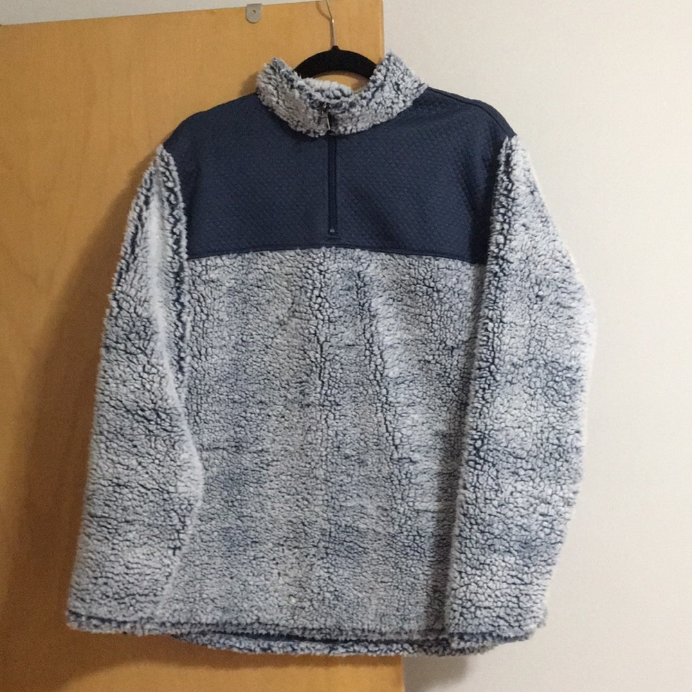 Fuzzy quarter zip